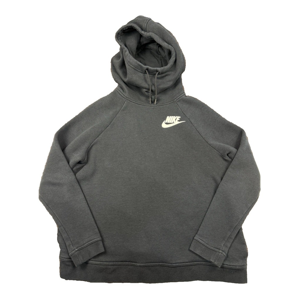Nike‎ Funnel Neck Pullover Hoodie Women's Size Large Sportswear Black 828601-010